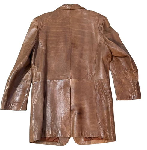 Vintage Leather Jacket Mens Sz 44 Fantastic International 1970s Capsule READ - Picture 2 of 17