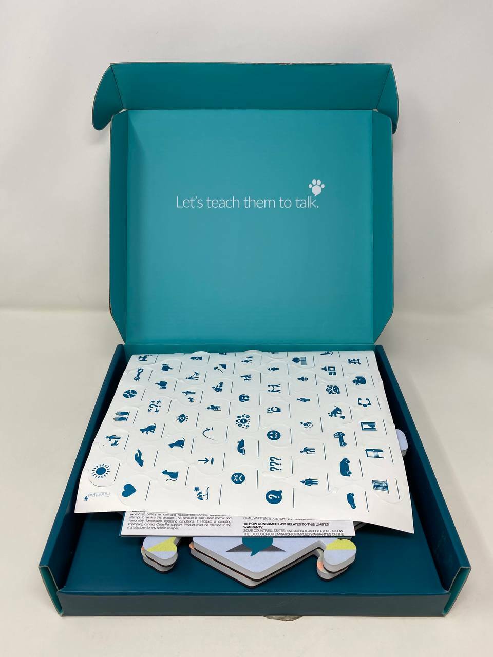 Fluent Pet Tester Kit 2 Sound Buttons 2 Hextiles Talking Dog Cat New FluentPet 