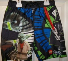 Lego Star Wars Darth Yoda Swim Board Shorts Trunks Boys Size 5 NWT