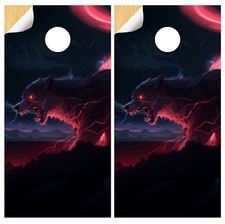 C360 Wolf Cornhole Board Wraps LAMINATED Wrap Decals Vinyl Sticker Skins