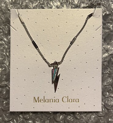 Melania Clara- Bowie Necklace Pink/Silver