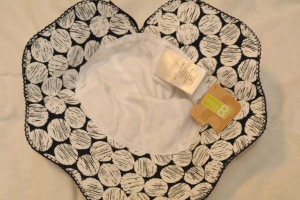 Девочек шляпа шляпа шляпа шляпа ведро сумасшедший 8 темно-синий точек 2T 3T новый с Ярлыками новый гребешок бант - Изображение 3 из 4