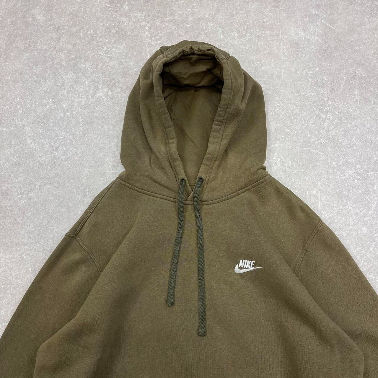 Khaki Nike pullover hoodie Size Large image 2