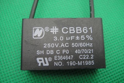 1pcs Generator Ceiling Fan Motor Capacitor CBB61 3.0uF ± 5% 250VAC 250v AC wired