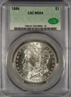 1886 Morgan Silver Dollar CAC MS64 CACG $1