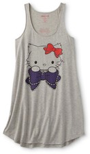 Official Sanrio Women's Hello Kitty Charmmy Cute Gray Nightgown  S/M  L/XL 