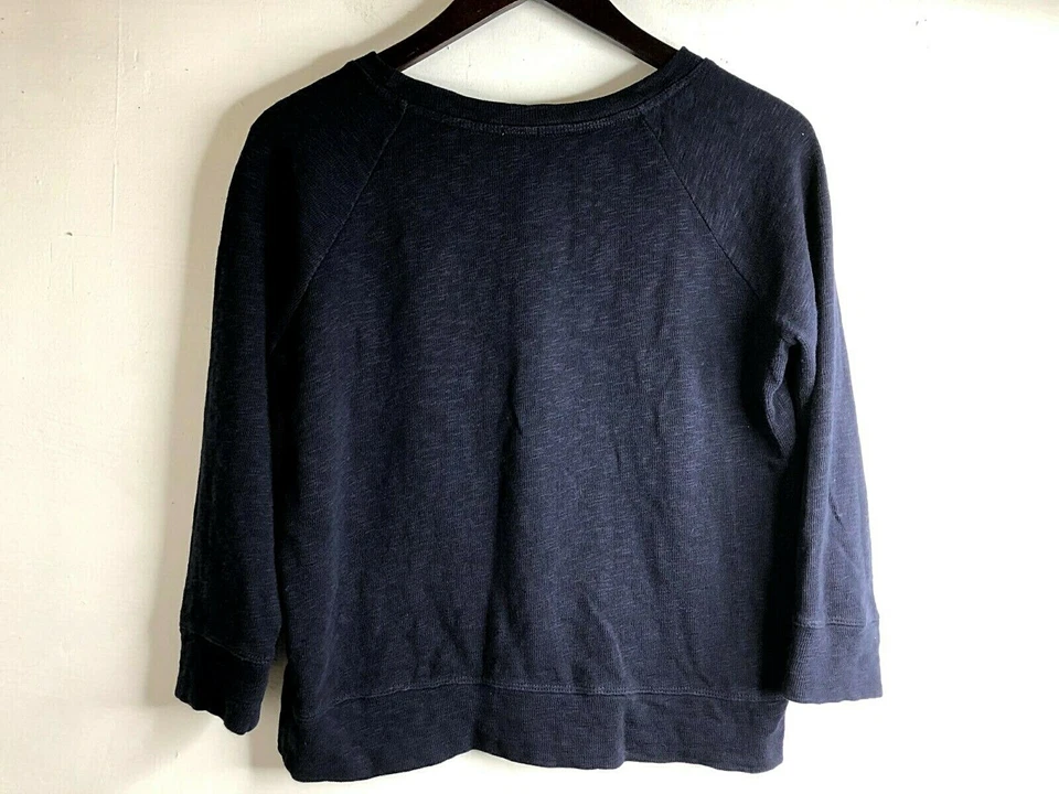 Sudadera para mujer J.Crew talla XS azul marino puerto de llamada manga 3/4 nombres de ciudad Foto 2 de 4