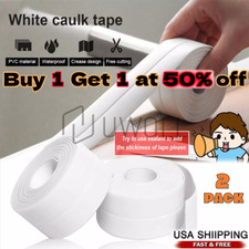 PVC Self Adhesive Caulk Sealing Strip Tape Kitchen Wall Sink Toilet Bathroom