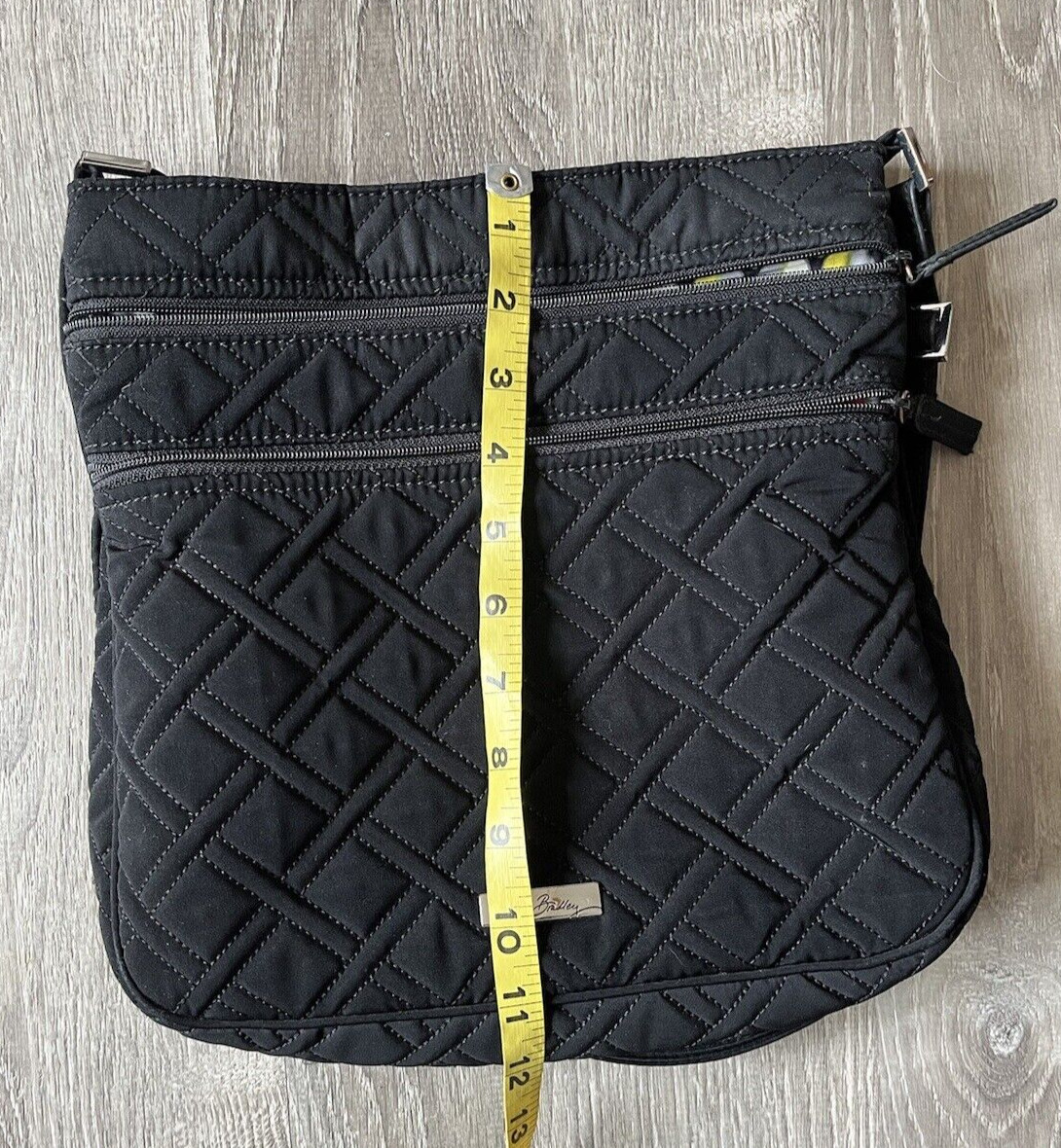 Vera Bradley Triple Zip Hipster Crossbody Bag Classic Black