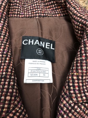 CHANEL BOUTIQUE パンツ 40 フランス製　ニット　ブラウン Chanel 24A cashmere cardigan Brown Color with rhinestone button