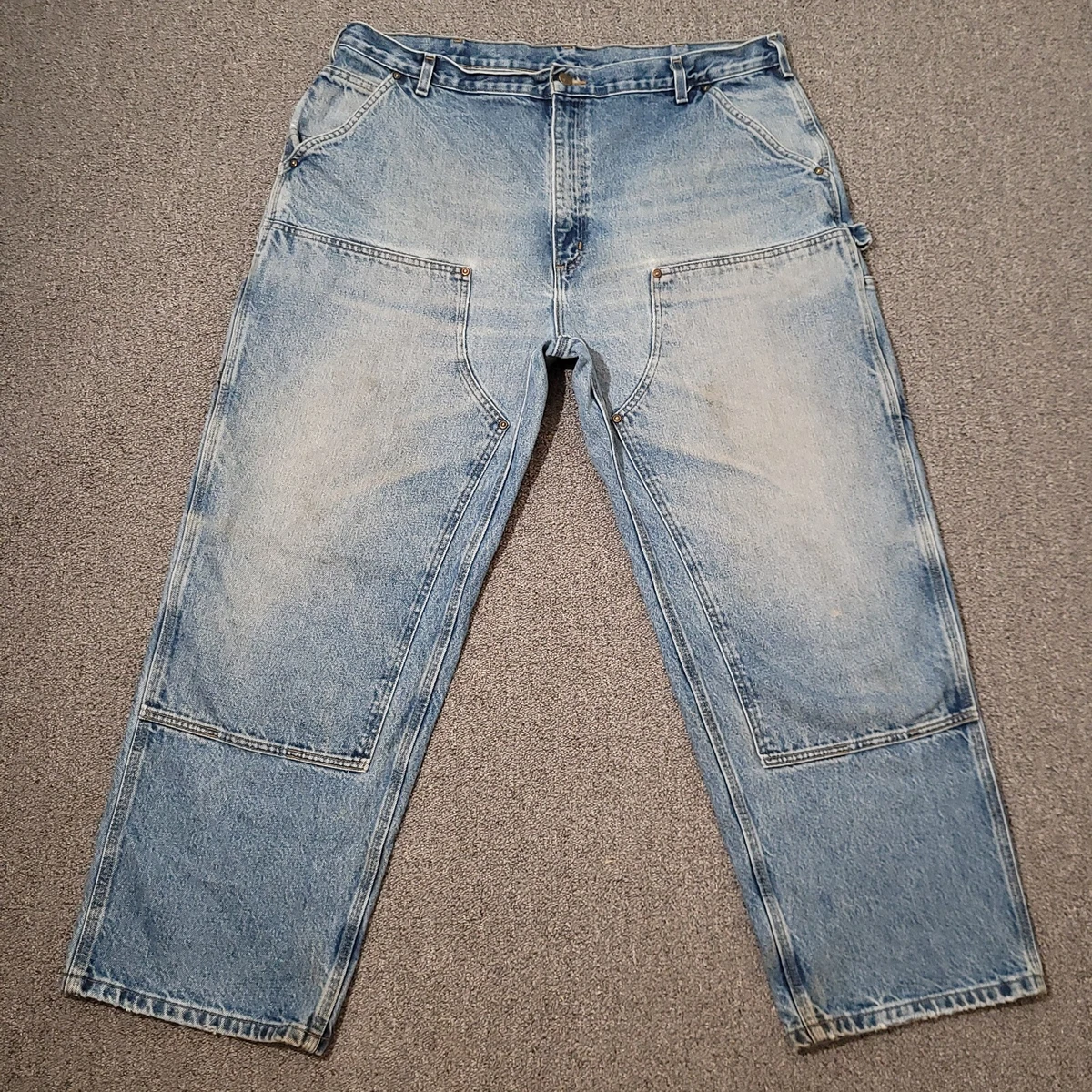 Vintage Carhartt Double Knee Denim Work Pants Jeans Distressed Wip
