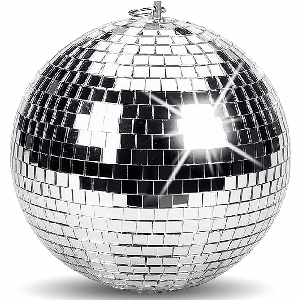 Lightweight Silver Mirror Ball Dance Disco Party DJ 150mm 6"" Mirrorball