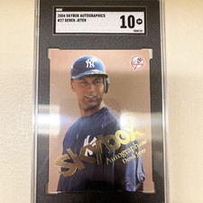 2004 Skybox Autographics Derek Jeter #27 SGC 10 GEM MINT