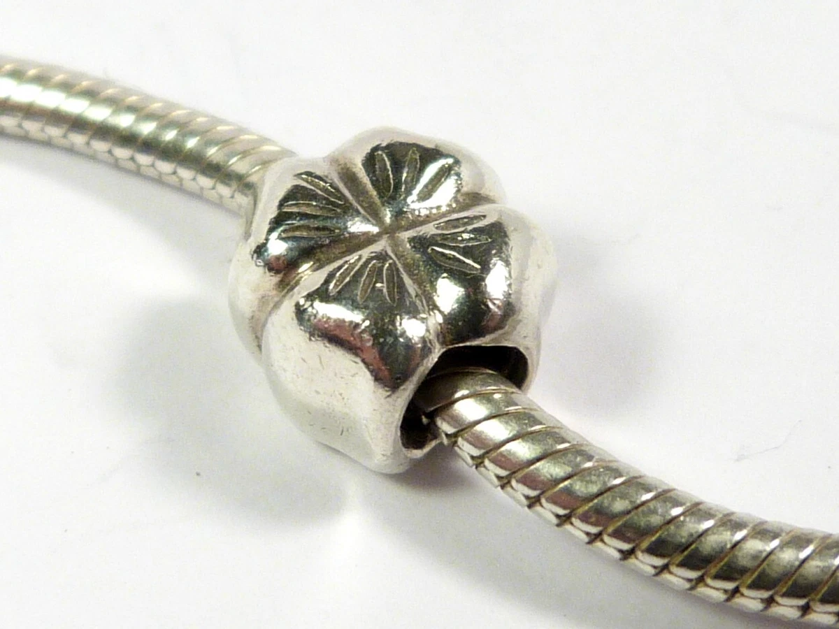 PANDORA CHARM GENUINE 925 ALE SILVER LUCKY 4 LEAF CLOVER BEAD 790157