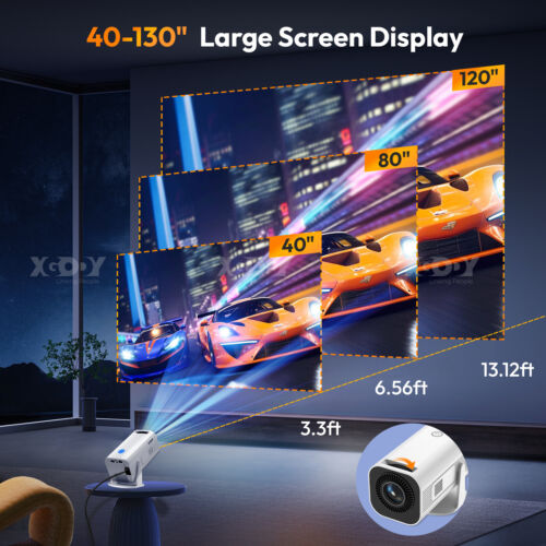 5G Smart LED Mini Projector Bluetooth WiFi Projector Home Theater Android & IOS - Picture 6 of 37