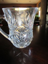 VINTAGE GLASS PITCHER 7 INCHES TALL
