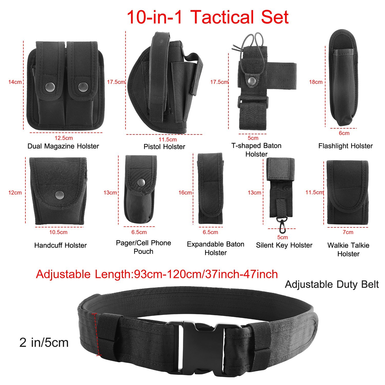 Tactical Police Security Guard Duty Belt Law Enforcement Modular Nylon