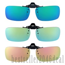 3 pcs Polarized Clip on Flip up Anti-Glare Sunglasses Driving Glasses Lens UV400