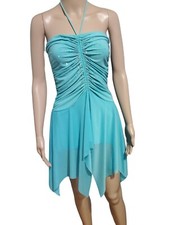 Tag 1080 Dance Dress Adult M Teal Ruched Sequins Theater Costume Competition