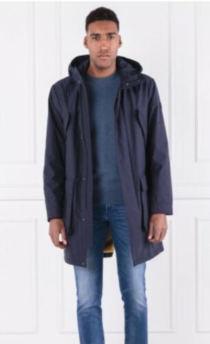 NWT Hugo Boss Mens Raincoat Connert Made in Italy US MED/38R/IT 48 Navy Blue - Picture 4 of 11