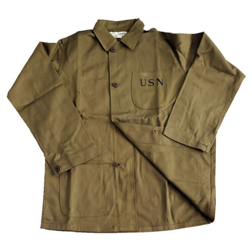 Granatowa kurtka HBT USN sklejka garnitur płaszcz retro II wojna światowa armia amerykańska mundur dla mężczyzn - Zdjęcie 1 z 4
