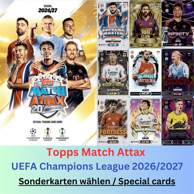 Topps MATCH ATTAX Champions League 2026/2027 26/27 - Sonderkarten zum Aussuchen