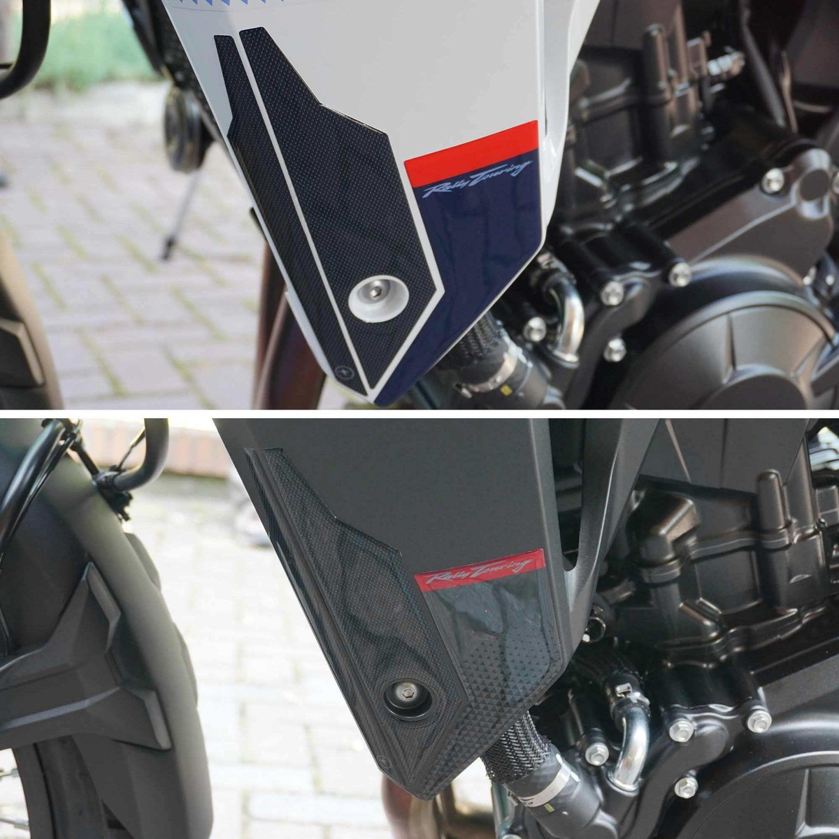 Adesivo Paraserbatoio 3D Per Honda Transalp 2023 - Decorazione E Protezione In Resina - Foto 2