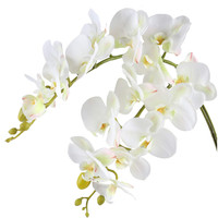 Kunstblume Orchidee Weiß Phalaenopsis KüNstlich Real Touch Orchideenzweig Deko