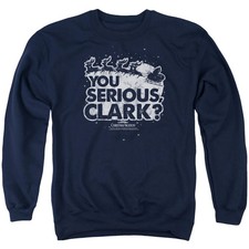 Christmas Vacation You Serious Clark Mens Crewneck Sweatshirt Navy Blue Official