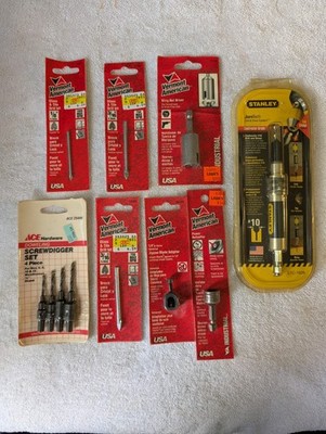 Stanley Ace Vermont American Drill Bit Driver Screw Wing Nut Jigsaw Nutsetter