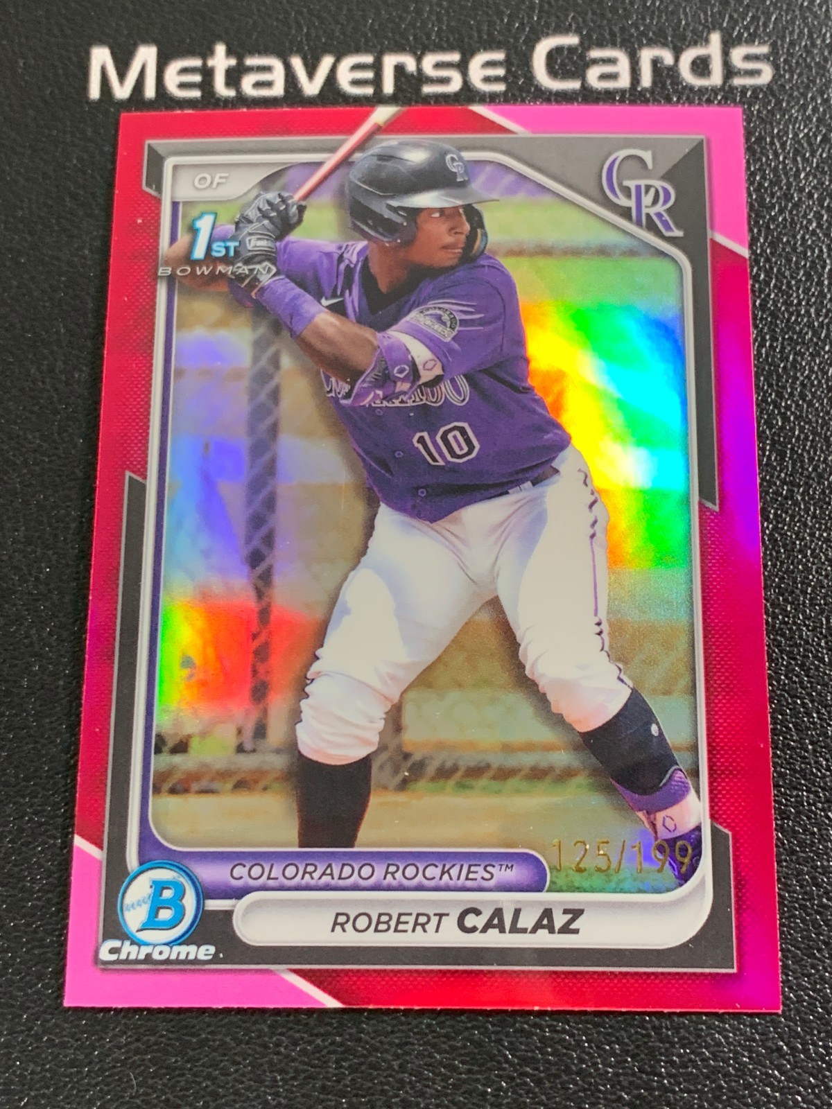 2024 Bowman 1st Chrome Prospects Fuchsia Refractor #BCP-131 Robert Calaz 125/199