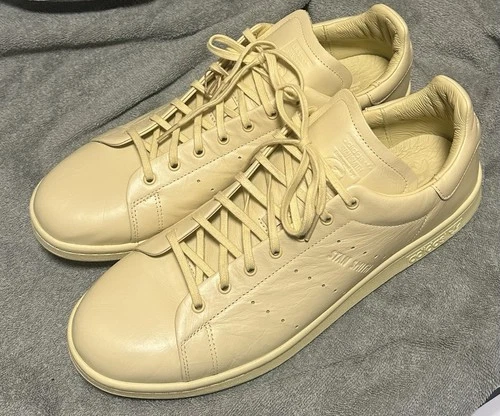Adidas Stan Smith Lux Powder Yellow JI3369 Leather Size 14