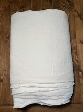 Pottery Barn Belgian Flax Linen Double Flange Duvet Cover King/Cal. King White
