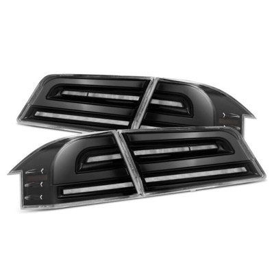AlphaRex 601110 LUXX-Series LED Tail Lights-Alpha-Black for 12-21 Tesla Model S