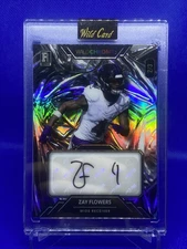 Zay Flowers Wild Card Auto /3 Wild chrome Rookie RC 2023 Wcg-a 2/3 Encased