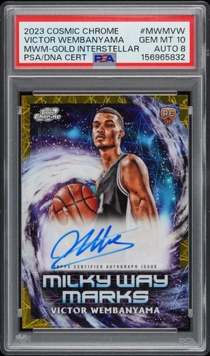 Victor Wembanyama RC Auto /50 Gold Interstellar PSA 10 2023 Cosmic Chrome🔥