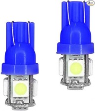 2pcs T10 194 Led License Plate Light Bulbs W5w 168 2825 Wedge Color Ice Blue