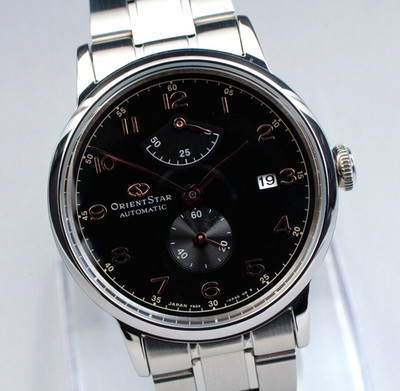 [A MINT ] ORIENT STAR EPSON F6G4-UAA0 39mm Power Reserve Black Dial AT Men Watch