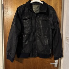 Gio-Goi Bomber Jacket Black Men’s XL Zip Up Excellent Condition