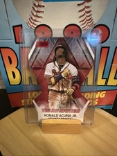 RONALD ACUNA JR. 2021 Stadium Club Baseball Triumvirates Insert Red Foil!!!