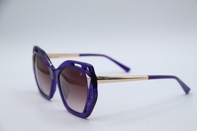 NEW CHAMPION ASTER C04 PURPLE GOLD GRADIENT AUTHENTIC SUNGLASSES 55-18