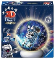 Ravensburger 08058 Puzzle-Ball Nachtlicht Astronauten 3D Puzzle Beleuchtet 72 T