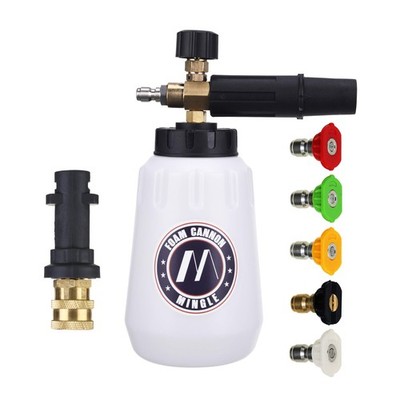 M MINGLE Foam Cannon, Compatible with Karcher K2, K3, K4, K5, K6, K7 white 