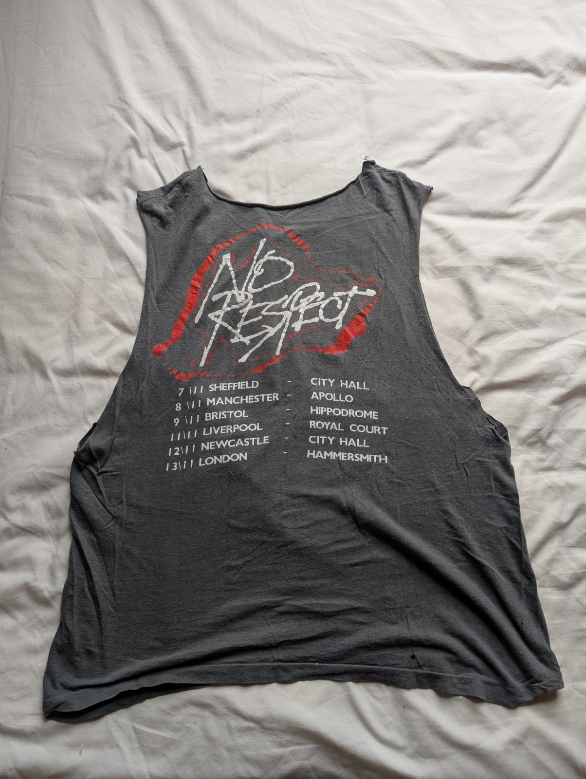 Vintage Vain No Respect UK 1989 supporting Skid Row Tour Shirt M/L  RARE image 2