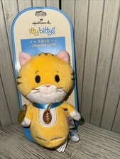 NWT Hallmark Itty Bittys 2016 Kitten Bowl Peanut Yellow Cat with Trading Card