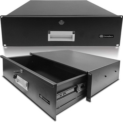 AxcessAbles 3U Locking Rack Drawer 15'' Deep Metal