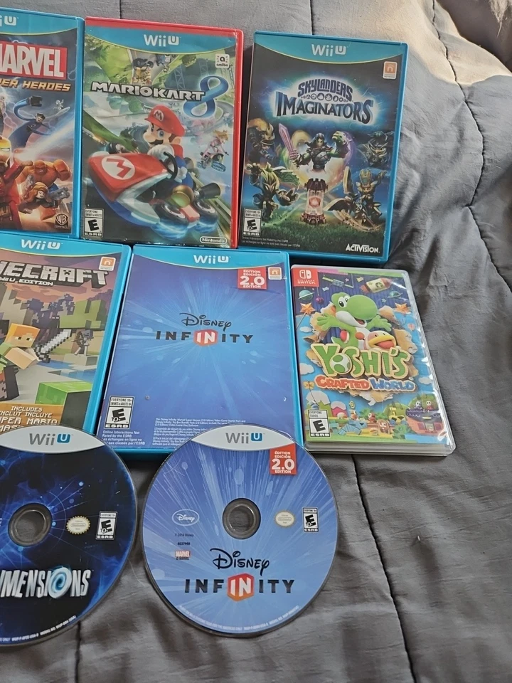 Lote de 10 Videojuegos Nintendo Wii U Mariokart, Yoshi y Más Foto 3 de 3