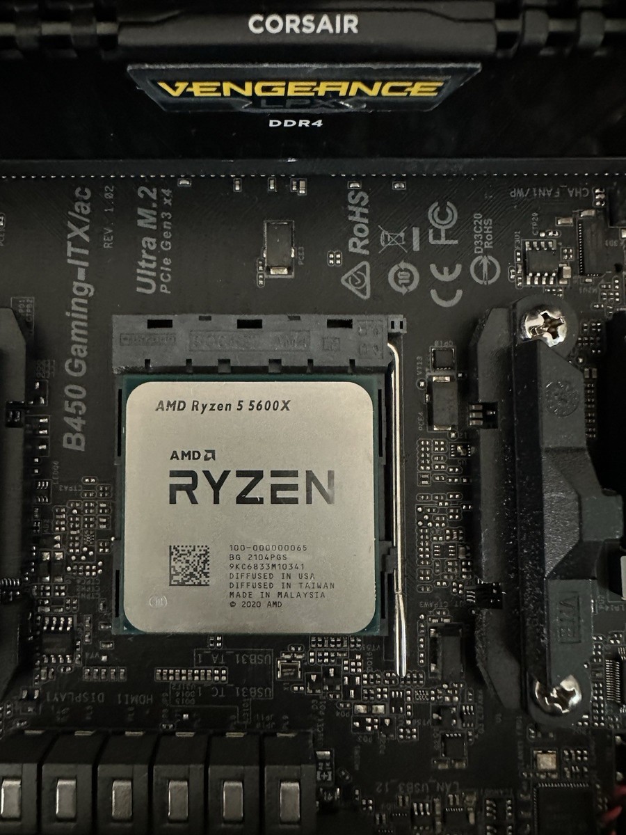 ASRock B450 ITX WiFi Motherboard, Ryzen 5 5600X, DDR4 16gb RAM