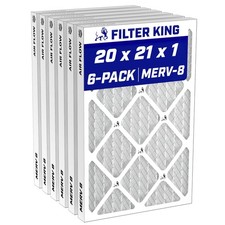 Filter King 20x21x1 Air Filter 6-PACK MERV 8 ...