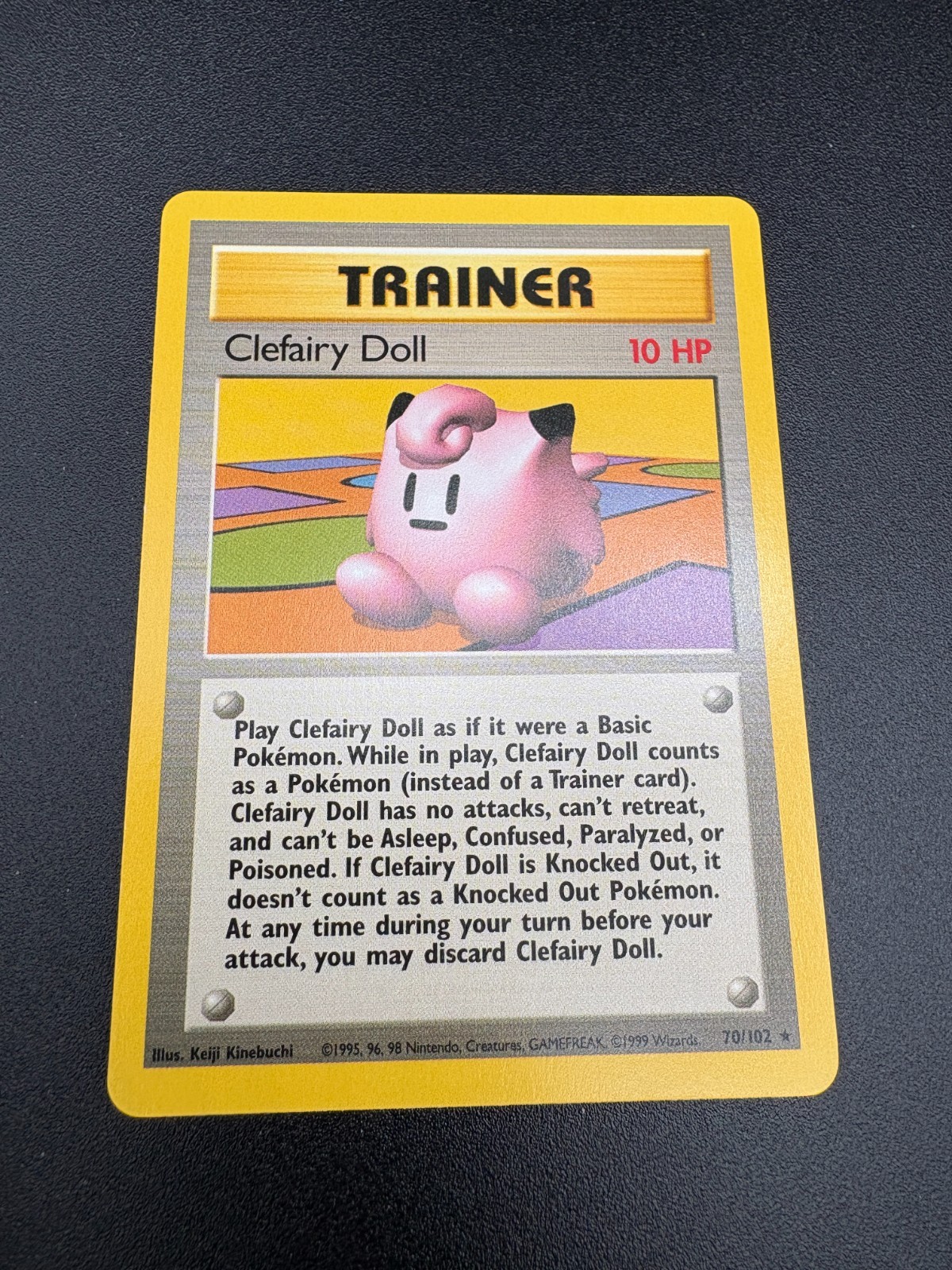 Clefairy Doll - 70/102 - Rare Pokemon Base Set Unlimited 1999 NM